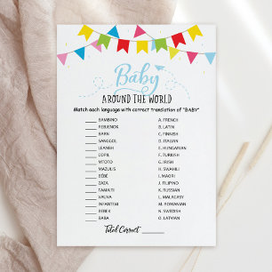 Tarjeta de Baby Shower Bebé alrededor del mundo co