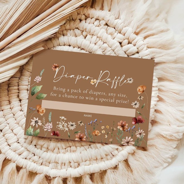 Tarjeta de Baby Shower Boho Diaper Raffle (Subido por el creador)