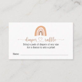 Tarjeta de Baby Shower Boho Rainbow Diaper Raffle