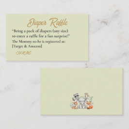 Tarjeta de Baby Shower de animales del bosque rúst