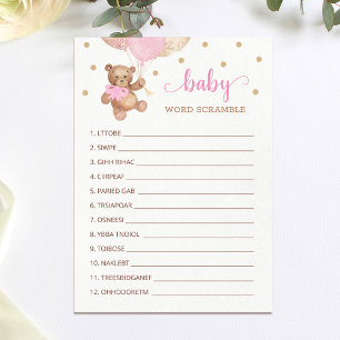 Tarjeta de Baby Shower de juego de palabras para d