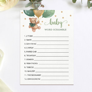Tarjeta de Baby Shower de juego de palabras para d