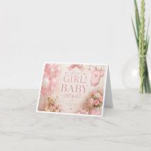 Tarjeta de baby shower de niña