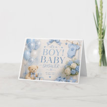 Tarjeta de baby shower de niño