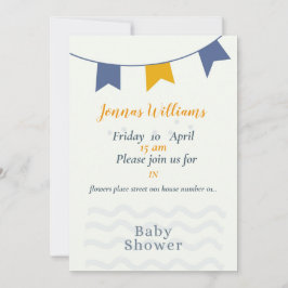Tarjeta de baby shower de niño, tarjeta de baby sh