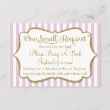 Tarjeta de Baby Shower de oro rosa trae a un Chica