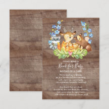 Tarjeta de Baby Shower de Woodland Animals para be