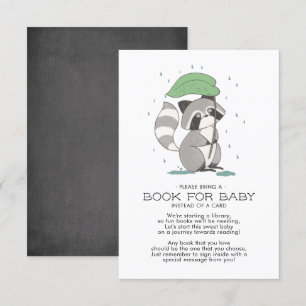 Tarjeta de Baby Shower de Woodland Raccoon para be