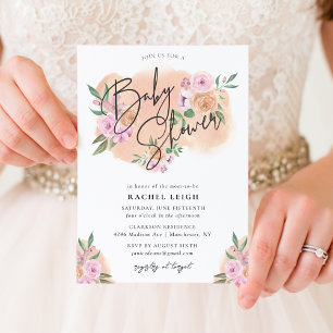 Tarjeta de Baby Shower Dreamy Floral