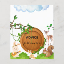 Tarjeta de Baby Shower Forest Animals para Mamá