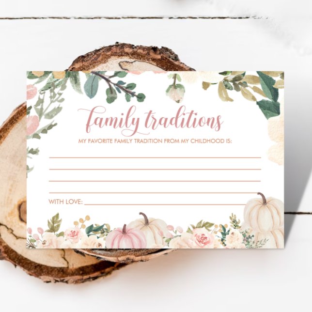 Tarjeta de Baby Shower Halloween Family Traditions (Subido por el creador)