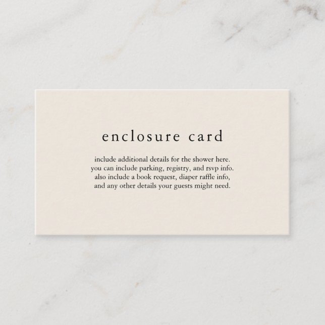 Tarjeta de Baby Shower HANNAH Cream Boho (Anverso)