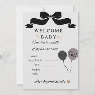 Tarjeta de Baby Shower Islámica con Globos niño y 