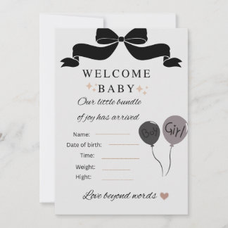 Tarjeta de Baby Shower Islámica con Globos niño y 