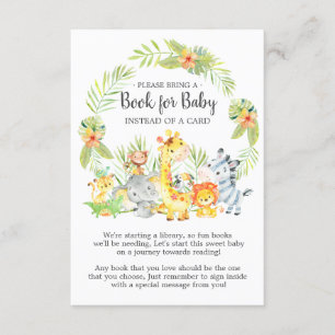 Tarjeta de Baby Shower "Jungle Animals" para bebés