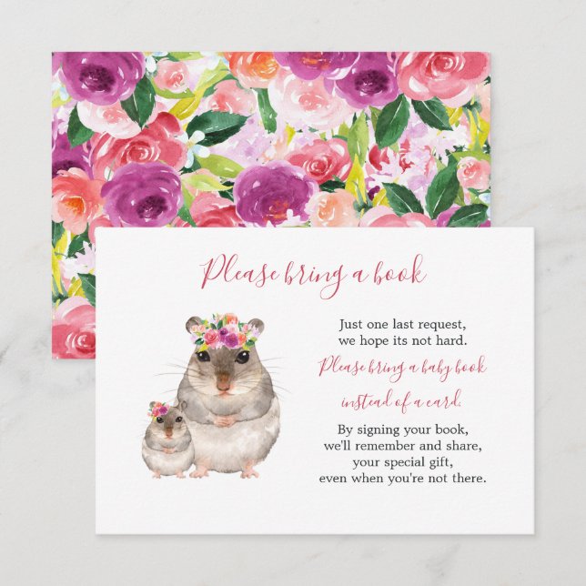 Tarjeta de Baby Shower Sweet Mom And Baby Mouse (Anverso / Reverso)
