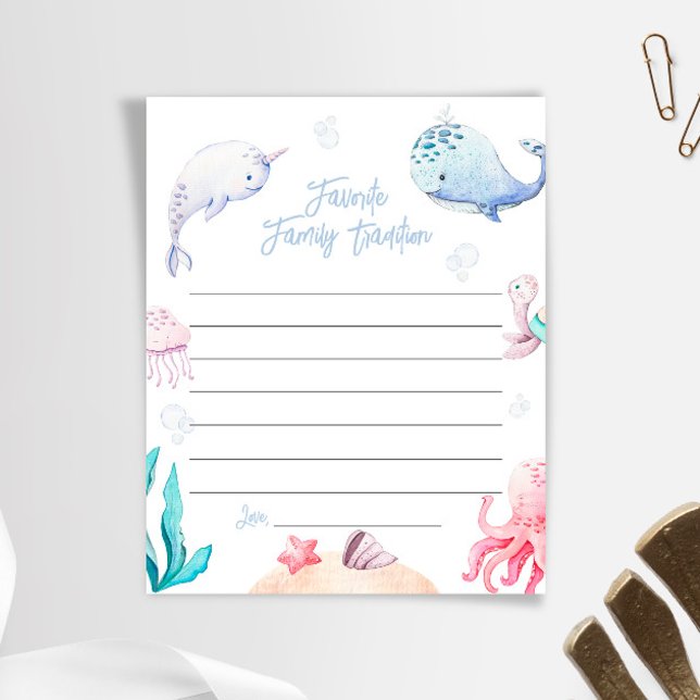 Tarjeta de Baby Shower Under the Sea Family Tradit (Subido por el creador)
