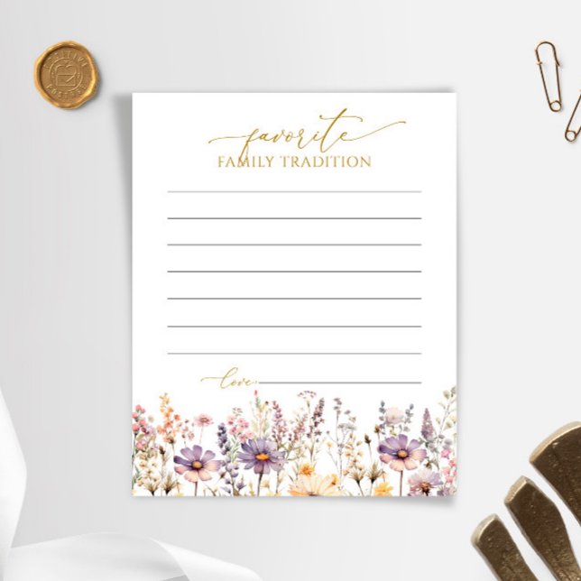 Tarjeta de Baby Shower Wildflower Family Tradition (Subido por el creador)