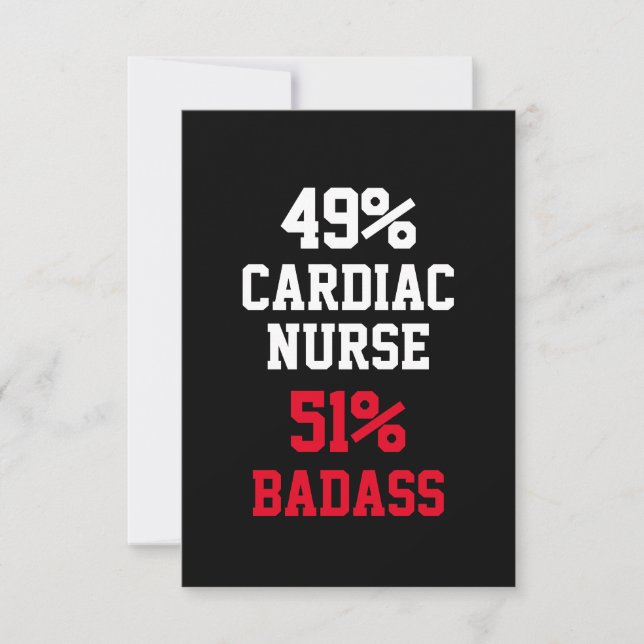 Tarjeta de Badass de Enfermería Cardiaca (Anverso)