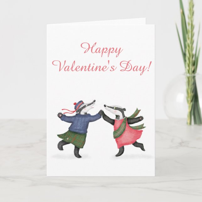 Tarjeta de Badger ceilidh Valentine (Anverso)