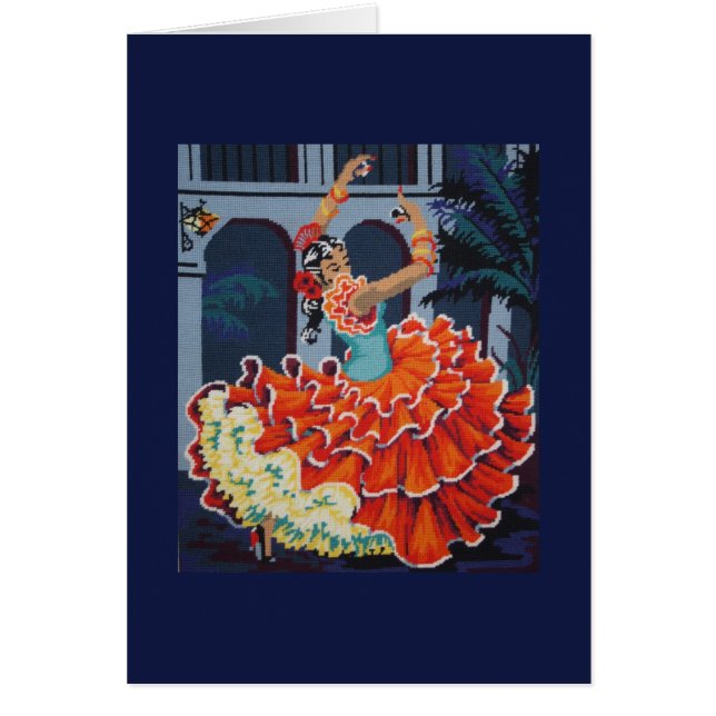 Tarjeta de bailarín Flamenco (Frente)