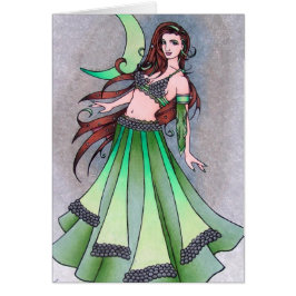 Tarjeta de bailarina Belly de cáncer