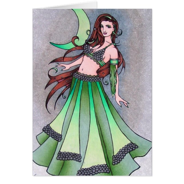 Tarjeta de bailarina Belly de cáncer (Frente)