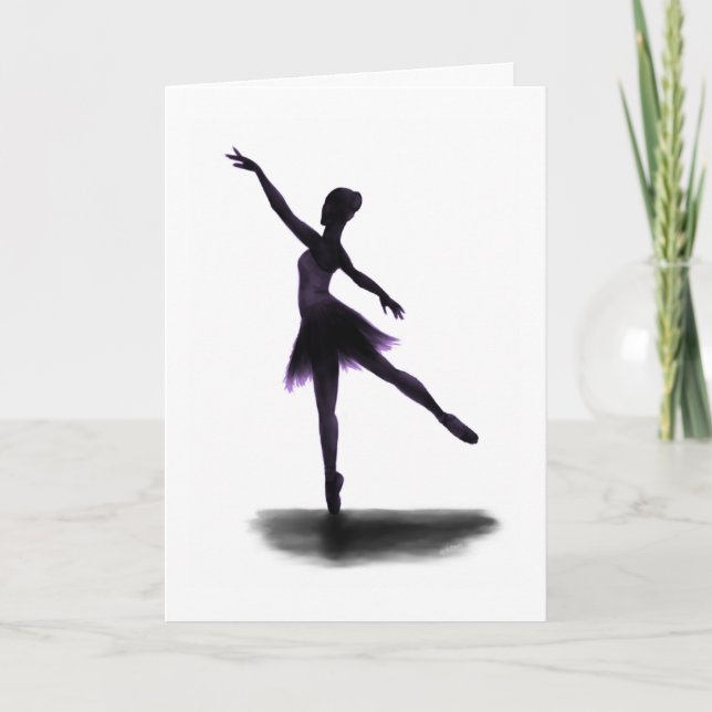 Tarjeta de bailarina "La práctica hace perfecta" - (Anverso)