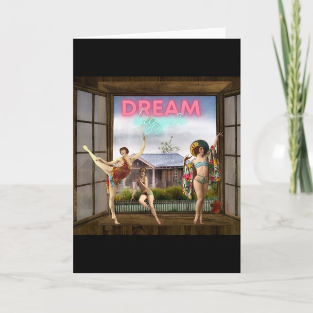 Tarjeta de bailarinas antiguas de arte alterado de (Anverso)