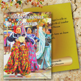 Tarjeta de bailarinas del Festival Mexicano de Gra