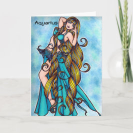 Tarjeta de baile Belly Aquarius Zodiac