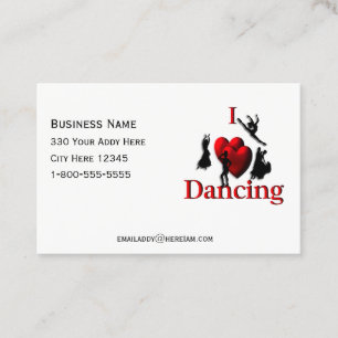 Tarjeta de baile de danza del corazón