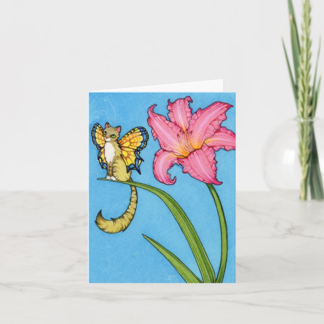 Tarjeta de BALANZA de hadas de los gatos del gato (Anverso)