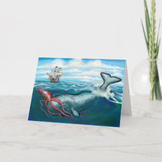 Tarjeta de ballena vs Squid