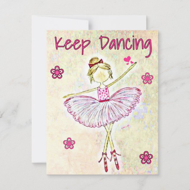 Tarjeta de ballet de bailarín inspirador Personalí (Anverso)