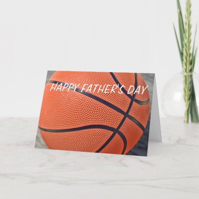 Tarjeta de baloncesto Feliz Día del Padre (Anverso)