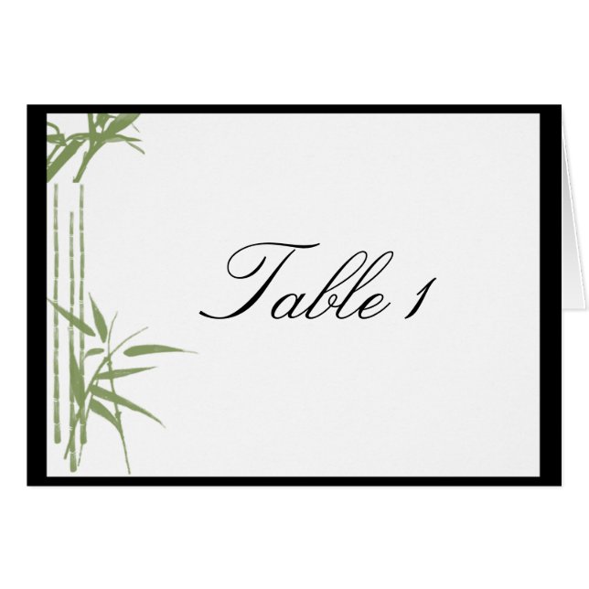 Tarjeta de bambú del número de la tabla de la (Anverso (Horizontal))