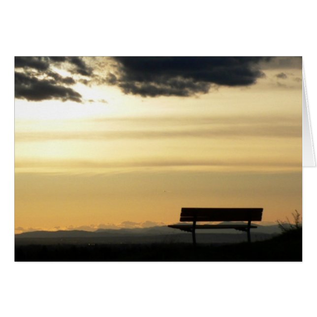 Tarjeta de banco al atardecer (Anverso (Horizontal))
