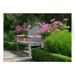 Tarjeta de banco de jardín