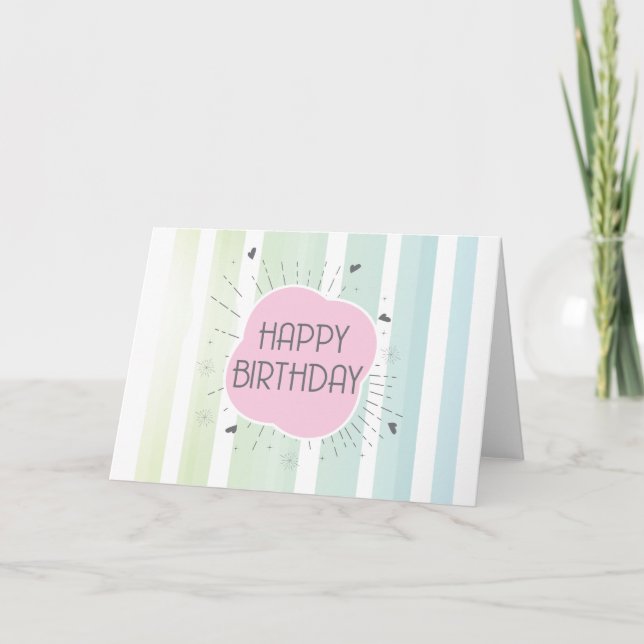 Tarjeta de banda de cumpleaños feliz (Anverso)