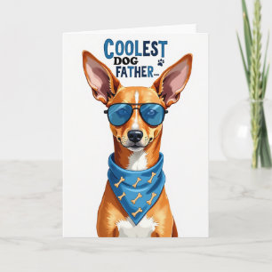 Tarjeta de bandana para perro del Día del Padre