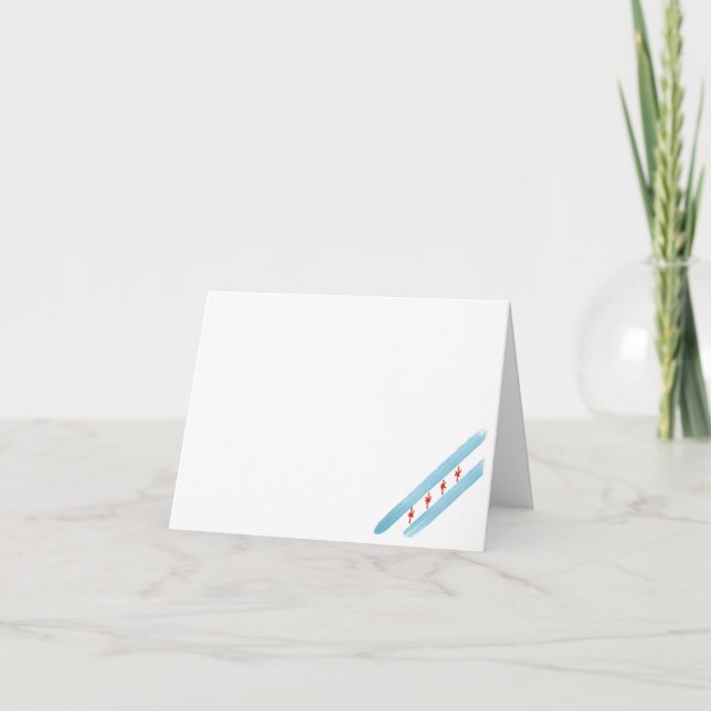Tarjeta de bandera de Chicago en blanco (Anverso)