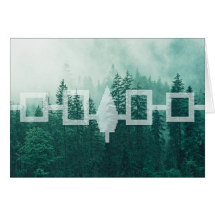 Tarjeta de bandera de Haudenosaunee Misty Forest