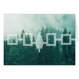 Tarjeta de bandera de Haudenosaunee Misty Forest