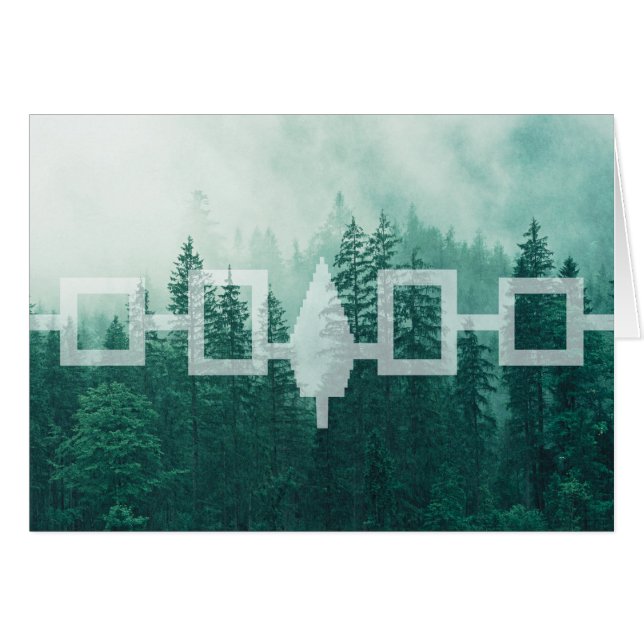 Tarjeta de bandera de Haudenosaunee Misty Forest (Anverso (Horizontal))