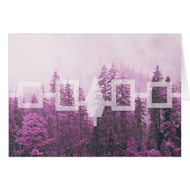 Tarjeta de bandera de Haudenosaunee Misty Forest (Anverso (Horizontal))