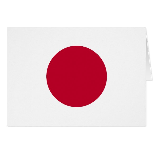 Tarjeta de bandera de Japón (Anverso (Horizontal))