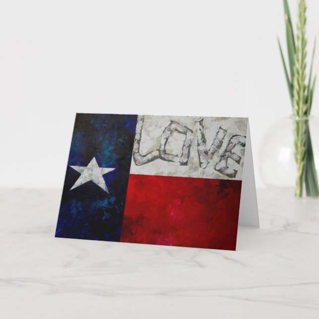 Tarjeta de bandera de Texas (Anverso)
