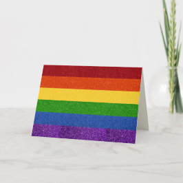 Tarjeta de bandera del orgullo del Purpurina LGBT