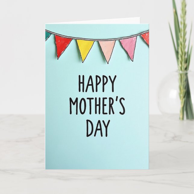 Tarjeta de Banderas Dulce Día de la Madre (Anverso)